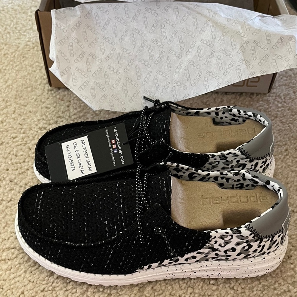 Hey Dude Wendy Tartan Dark Cheetah Buckle Exclusive